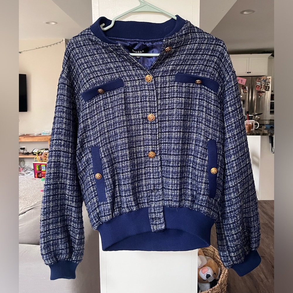 Tweed Bomber Jacket